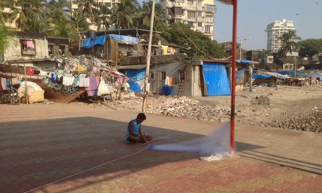 Koli fisherman Naresh mends his nets before setting out on a fishing run from Chimbai Village, Mumbai.