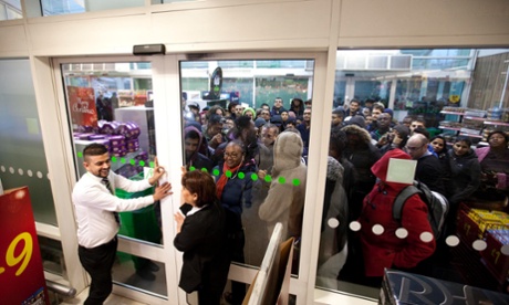 Shoppers at the Asda store in Wembley, north west London.