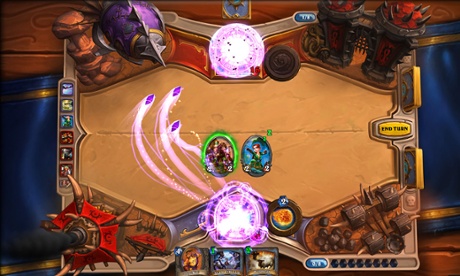 A game of Hearthstone in action.