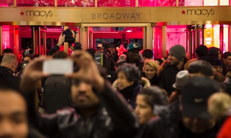 Shoppers entering the Macy's store in New York.