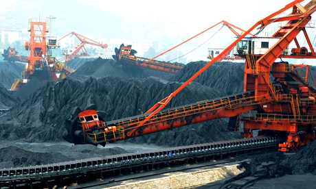 Piles of coal in China