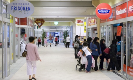 The Rosengard shopping centre in Malmö, southern Sweden, where immigration is a thorny issue.