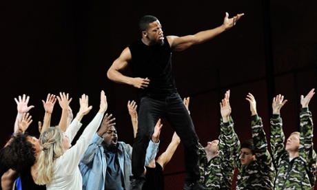 Banks as Angel Gabriel in The Gospel According to the Other Mary.