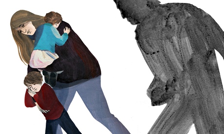 domestic violence family illustration by Aude Van Ryan