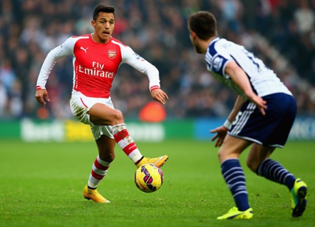 Alexis Sánchez prepares to twist some blood.