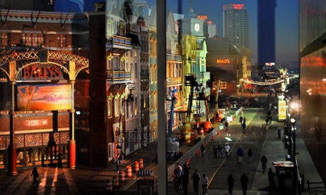 The boardwalk in Atlantic City.