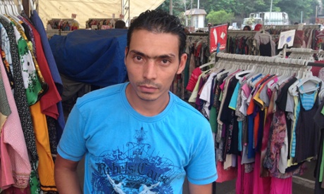 Ramy Ramadan, a street seller at Turgoman car park, where footfall – and revenues – are almost zero.
