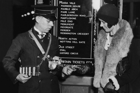 A TfL ticket officer in 1931.