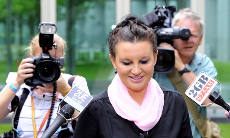 Senator Jacqui Lambie, who is pursuing a better pay deal for the ADF, speaks during a press conference at Parliament House in Canberra.