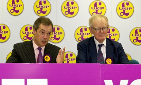Nigel Farage with former Ukip treasurer Stuart Wheeler who has also made some sizeable donations to the party. 
