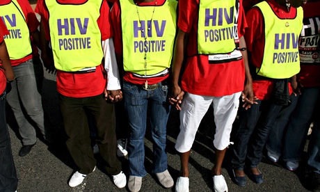 South Africans protest in support of the Treatment Action Campaign 