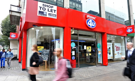 Phones 4u goes into administration, London, Britain - 17 Sep 2014