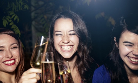Women drinking Champagne at a party