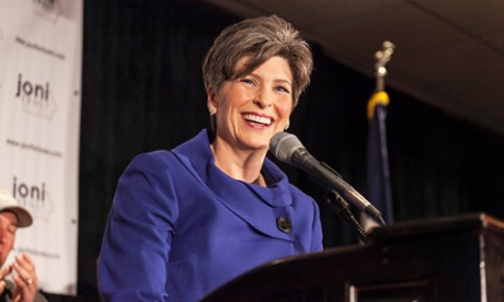 Republican Joni Ernst became the first woman to be elected to Congress from Iowa, as well as the first female combat veteran to be elected to the Senate.