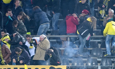 Though the Galatasaray fans won't be getting any presents from Saint Nicholas as they were very badly behaved throwing fireworks into the Dortmund fans