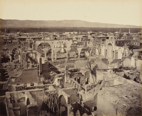 Damascus, Syria, in ruins following the conflict of 1860.
