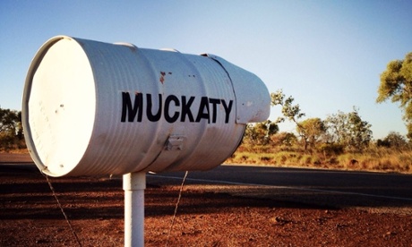 The Stuart Highway turnoff to Muckaty Station.