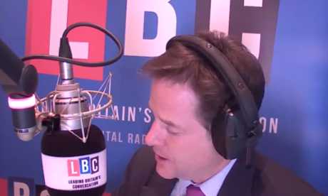 Nick Clegg hosting his Call Clegg phone-in