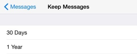 delete messages ios8