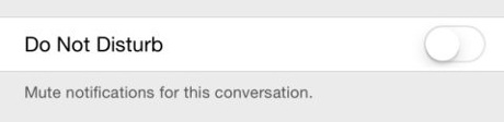 mute conversations ios8