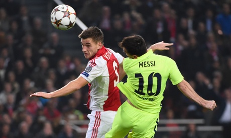 Lionel Messi scores against Ajax