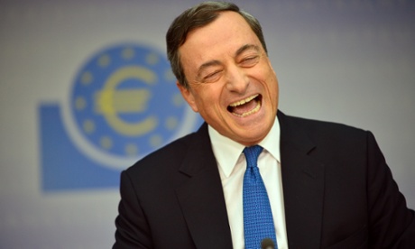 Draghi looks forward to his happy meal. Photo: Thomas Lohnes/Getty Images