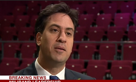Ed Miliband talking to the BBC