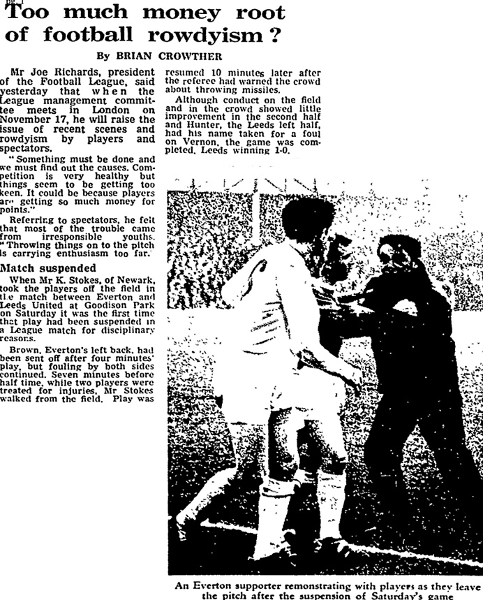 ‘The battle of Goodison’ at 50 1964, Everton and Leeds lose their