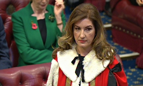 Karren Brady takes her seat in the House of Lords