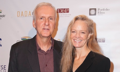 Suzy Amis Cameron and her husband film director James Cameron at a premiere in Los Angeles.