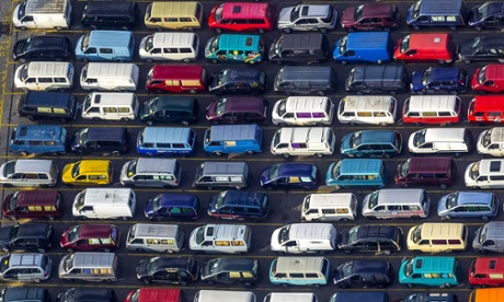 Cars lining up for the ferry