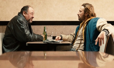 James Gandolfini and Matthias Schoenaerts in The Drop