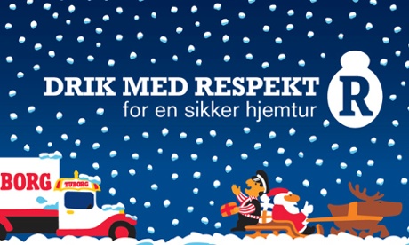 Tuborg advert for Julebryg says 'drink with respect'
