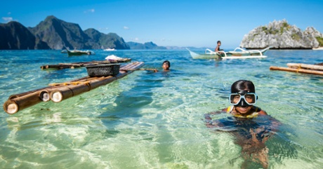 Local children fishing.