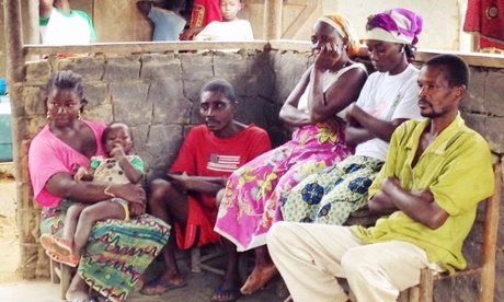 people at Ebola centre