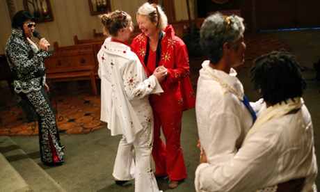 An Elvis-themed ceremony in Las Vegas.