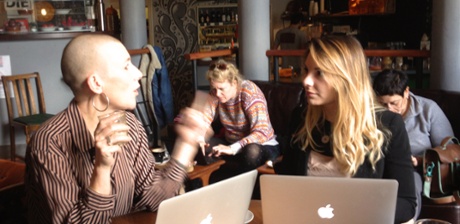 Vicki Hughes at work in the Redwood coffee house