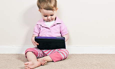 Toddler with iPad Mini