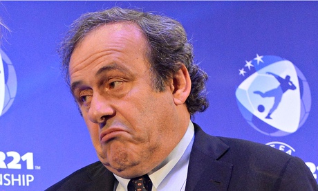 President of UEFA Michel Platini (R) and