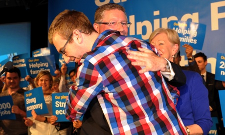 Tom Napthine with dad Denis Napthine