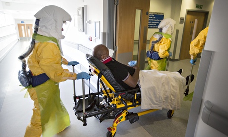 Ebola practice at a UK hospital 
