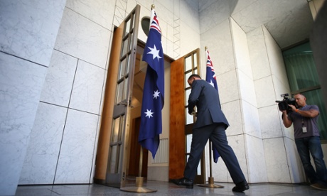 The Prime Minister Tony Abbott at a press conference in Parliament House in Canberra this morning Monday 1st December 2014.