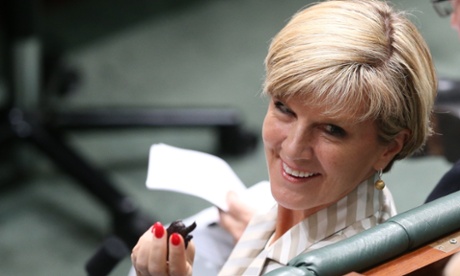 Foreign Minister Julie Bishop during question time in the House of Representatives in Parliament House Canberra this afternoon, Monday 1st December 2014.