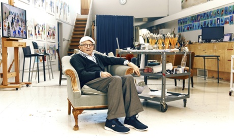 Hockney in his Los Angeles studio.