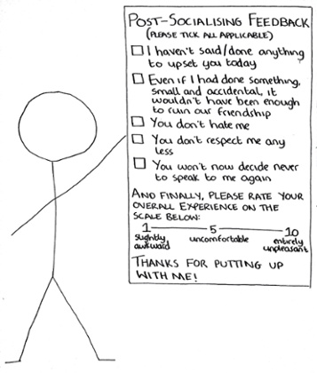 'Social anxiety feedback form'