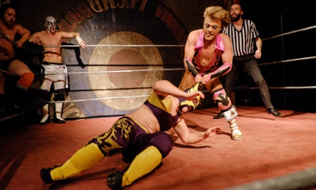 'Cassandro is not somebody to play around with' ... in action at the Resistance gallery in Bethnal Green, east London. Photograph: Frantzesco Kangaris for the Guardian