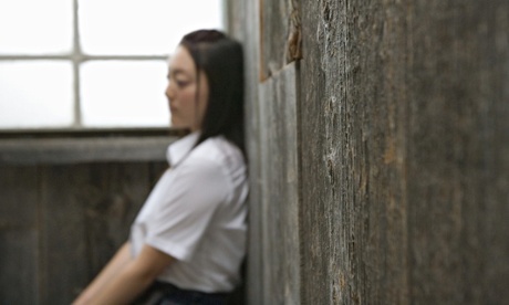 Depressed schoolgirl 