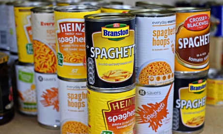 Food banks: the result of a refusal to deal with the causes of poverty. Photograph: David Sillitoe f