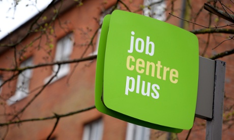 Jobcentre Plus in Basingstoke. Unemployment has fallen to 6% but pay is still not rising in real terms for many workers.
