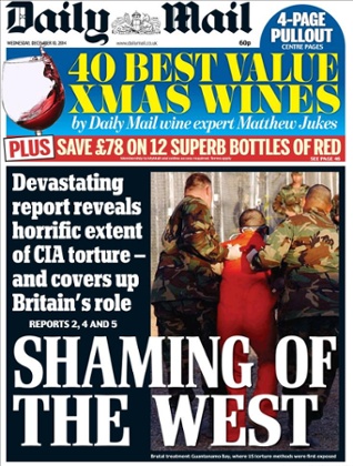 Daily Mail Front Page - Shaming of the West